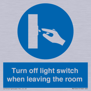 Turn off light switch when leaving the room